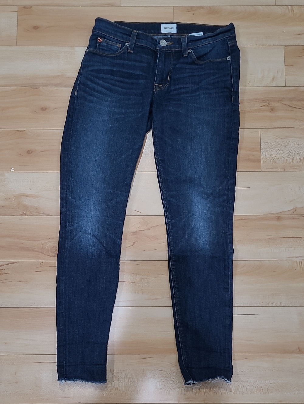 Hudson Jeans Women's Size 26 Krista Ankle Super Skinny Jeans With Raw Hem